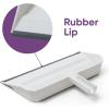 image:imageSuperio Wide Plastic Dustpan with Comb  16 Wide Rubber Lip Broom Handle Clip WhiteWhite