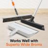 image:imageSuperio Wide Plastic Dustpan with Comb  16 Wide Rubber Lip Broom Handle Clip WhiteWhite