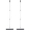 image:imageRubber Bristle Broom for Hardwood Floors Tiles Carpets Wood and Vinyl Salon Broom Rubber Squeegee Broom Rug Broom Rubber Rake for Human Hair Pet Hair Fur Lint Liquid Grey by SuperioBroom  48 Handle 2 Pack