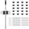 image:imageSuperio Mop and Broom Holder Set of 12 Single Piece Hooks Stainless Steel Wall Mount Cleaning Storage Tool Organizer HeavyDuty Hook for Kitchen and Office5 Pack