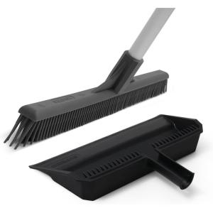 image:imageSuperio 16 Pet Hair Remover Silicone Broom  Carpet Rake for Fur Removal  Rug Rake to Fluff Carpet  for Dust on Hardwood Floor amp Tile  Rinse to CleanBroom with Dustpan