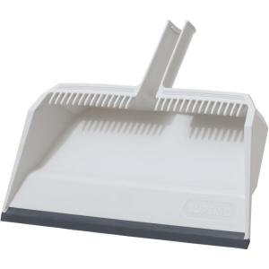image:imageSuperio Wide Plastic Dustpan with Comb  16 Wide Rubber Lip Broom Handle Clip WhiteWhite