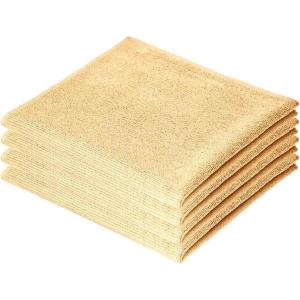 image:imageSuperio Microfiber Cleaning Cloths ColorCoded for Easy Organization UltraSoft Durable MultiPurpose Cloths for Bathroom Kitchen Windows Furniture Electronics Yellow 4 Pack