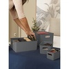 image:imageSuperio Ribbed Plastic Storage Basket Organizer Mist Blue and Grey 15 Liter Stackable Classic Closet Storage Bin for Shelf Desk Pantry Store Toys Clothes Cosmetics