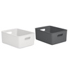 image:imageSuperio Ribbed Plastic Storage Basket Organizer Mist Blue and Grey 15 Liter Stackable Classic Closet Storage Bin for Shelf Desk Pantry Store Toys Clothes Cosmetics