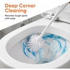 image:imageSuperio Toilet Bowl Brush and Holder Set Black Bathroom Cleaning Brush with Storage Caddy Scrubbing Wand for Easy Toilet Cleaning White