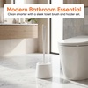 image:imageSuperio Toilet Bowl Brush and Holder Set Black Bathroom Cleaning Brush with Storage Caddy Scrubbing Wand for Easy Toilet Cleaning White