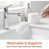image:imageSuperio Toilet Bowl Brush and Holder Set Black Bathroom Cleaning Brush with Storage Caddy Scrubbing Wand for Easy Toilet Cleaning White