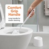 image:imageSuperio Toilet Bowl Brush and Holder Set Black Bathroom Cleaning Brush with Storage Caddy Scrubbing Wand for Easy Toilet Cleaning White