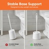 image:imageSuperio Toilet Bowl Brush and Holder Set Black Bathroom Cleaning Brush with Storage Caddy Scrubbing Wand for Easy Toilet Cleaning White