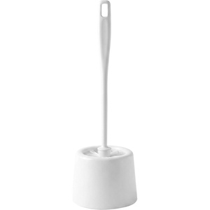 image:imageSuperio Toilet Bowl Brush and Holder Set Black Bathroom Cleaning Brush with Storage Caddy Scrubbing Wand for Easy Toilet Cleaning White