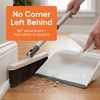 image:imageSuperio Broom amp Dustpan Set 18 Horse Hair Broom Head with Stainless Steel Handle amp 16 Wide Dustpan with Comb Soft Bristle for Hardwood Floors Pet Hair Removal White