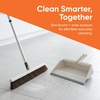 image:imageSuperio Broom amp Dustpan Set 18 Horse Hair Broom Head with Stainless Steel Handle amp 16 Wide Dustpan with Comb Soft Bristle for Hardwood Floors Pet Hair Removal White