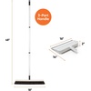 image:imageSuperio Broom amp Dustpan Set 18 Horse Hair Broom Head with Stainless Steel Handle amp 16 Wide Dustpan with Comb Soft Bristle for Hardwood Floors Pet Hair Removal White
