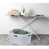 image:imageSuperio 2 Pack Wicker Laundry Basket Plastic with Cutout Handles 50 Liter Curved Bin 140 Bushel to Keep Dirty Cloths whitewhite