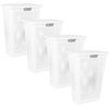 image:imageSuperio 45L Slim Laundry Hamper with Lid Perforated Plastic Clothes Basket Modern SpaceSaving Design Sturdy Laundry Bin with Ergonomic Handles Grey 4PackWhite