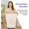 image:imageSuperio 45L Slim Laundry Hamper with Lid Perforated Plastic Clothes Basket Modern SpaceSaving Design Sturdy Laundry Bin with Ergonomic Handles Grey 4PackCream