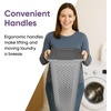 image:imageSuperio 45L Slim Laundry Hamper with Lid Perforated Plastic Clothes Basket Modern SpaceSaving Design Sturdy Laundry Bin with Ergonomic Handles Grey 4PackGrey