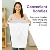 image:imageSuperio 45L Slim Laundry Hamper with Lid Perforated Plastic Clothes Basket Modern SpaceSaving Design Sturdy Laundry Bin with Ergonomic Handles Grey 4PackWhite