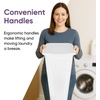 image:imageSuperio 45L Slim Laundry Hamper with Lid Perforated Plastic Clothes Basket Modern SpaceSaving Design Sturdy Laundry Bin with Ergonomic Handles Grey 4PackWhite