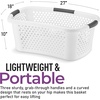 image:imageSuperio Large Stackable Hip Hugging Laundry Basket  54L Handles Plastic Washing Bin Organizer1