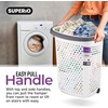image:imageSuperio Large Stackable Hip Hugging Laundry Basket  54L Handles Plastic Washing Bin Organizer2