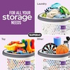 image:imageSuperio Large Stackable Hip Hugging Laundry Basket  54L Handles Plastic Washing Bin Organizer3