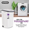 image:imageSuperio Large Stackable Hip Hugging Laundry Basket  54L Handles Plastic Washing Bin Organizer3