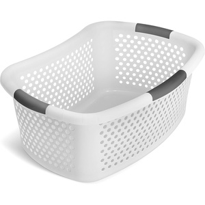 image:imageSuperio Large Stackable Hip Hugging Laundry Basket  54L Handles Plastic Washing Bin Organizer1