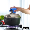 image:imageSilicone Heat Resistant Dishwasher Sponge Fruit Cleaner Vegetable Washer Non Scratch Durable Bristles Blue 3PackPack of 3
