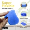 image:imageSilicone Heat Resistant Dishwasher Sponge Fruit Cleaner Vegetable Washer Non Scratch Durable Bristles Blue 3PackPack of 4