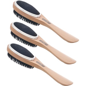 image:imageSuperio Lint Brush for Clothes12Pack3 in 1 Garment Brush  Double Sided Wood HandleClothes BrushLint Brush for SuitWool CoatRemoves Pet Lint and Dust and Shoe Horn3 Pack