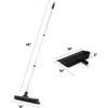 image:imageSuperio Pet Hair Cleaning Set with Silicone Broom Head Stainless Steel Handle and Wide Dustpan Carpet Rake for Dog amp Cat Fur Rubber Broom with 3Part Handle and 16 Inch Dustpan Black