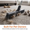 image:imageSuperio Pet Hair Cleaning Set with Silicone Broom Head Stainless Steel Handle and Wide Dustpan Carpet Rake for Dog amp Cat Fur Rubber Broom with 3Part Handle and 16 Inch Dustpan Grey