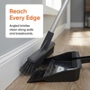 image:imageSuperio Pet Hair Cleaning Set with Silicone Broom Head Stainless Steel Handle and Wide Dustpan Carpet Rake for Dog amp Cat Fur Rubber Broom with 3Part Handle and 16 Inch Dustpan Black