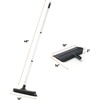 image:imageSuperio Pet Hair Cleaning Set with Silicone Broom Head Stainless Steel Handle and Wide Dustpan Carpet Rake for Dog amp Cat Fur Rubber Broom with 3Part Handle and 16 Inch Dustpan Grey