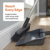 image:imageSuperio Pet Hair Cleaning Set with Silicone Broom Head Stainless Steel Handle and Wide Dustpan Carpet Rake for Dog amp Cat Fur Rubber Broom with 3Part Handle and 16 Inch Dustpan Grey