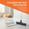 image:imageSuperio Pet Hair Removal Cleaning Set 16 Inch Silicone Broom Head with Wide Dustpan Carpet Rake for Dog amp Cat Fur Rubber Lip Dustpan with Comb Teeth MultiSurface Cleaning Kit