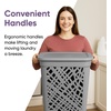 image:imageNonBreakable Mosaic Hamper 2Pack 60L  Misty White Elegant Design Vented Laundry Basket Made in FranceDark Gray  2 Pack