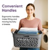 image:imageNonBreakable Mosaic Hamper 2Pack 60L  Misty White Elegant Design Vented Laundry Basket Made in FranceDark Gray  2 Pack
