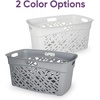 image:imageNonBreakable Mosaic Hamper 2Pack 60L  Misty White Elegant Design Vented Laundry Basket Made in FranceDark Gray  2 Pack