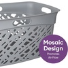 image:imageNonBreakable Mosaic Hamper 2Pack 60L  Misty White Elegant Design Vented Laundry Basket Made in FranceDark Gray