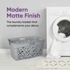 image:imageNonBreakable Mosaic Hamper 2Pack 60L  Misty White Elegant Design Vented Laundry Basket Made in FranceDark Gray