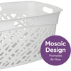 image:imageNonBreakable Mosaic Hamper 2Pack 60L  Misty White Elegant Design Vented Laundry Basket Made in FranceMisty White  2 Pack