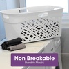 image:imageNonBreakable Mosaic Hamper 2Pack 60L  Misty White Elegant Design Vented Laundry Basket Made in FranceMisty White  2 Pack