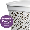 image:imageNonBreakable Mosaic Hamper 2Pack 60L  Misty White Elegant Design Vented Laundry Basket Made in FranceMisty White
