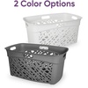 image:imageNonBreakable Mosaic Hamper 2Pack 60L  Misty White Elegant Design Vented Laundry Basket Made in FranceMisty White