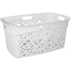 image:imageNonBreakable Mosaic Hamper 2Pack 60L  Misty White Elegant Design Vented Laundry Basket Made in FranceMisty White