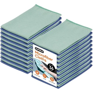 image:imageSuperio Microfiber Window Cleaning Cloth Mirror amp Glass Miracle Cloth Lint amp Streak Free Washable Large EcoFriendly for Cars Tv Screens Glasses Cleans with Plain Water 14x16 36 Pack